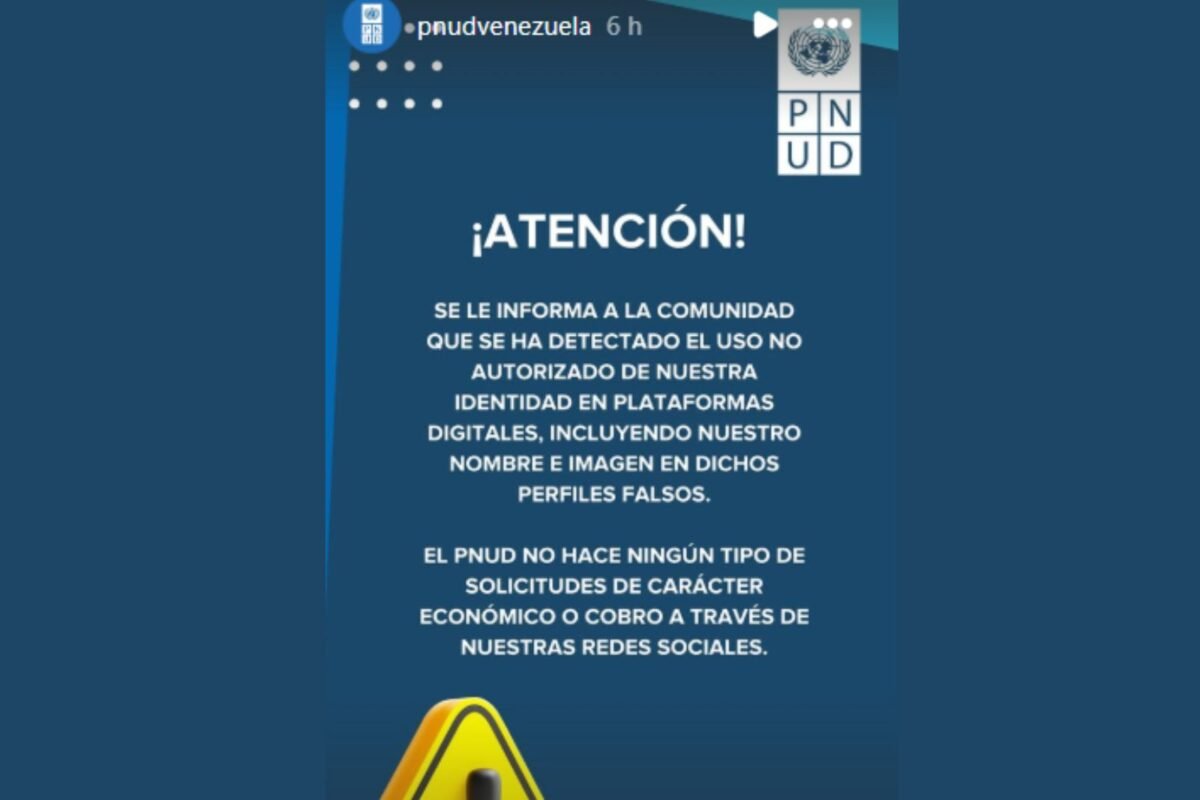 PNUD denunció uso de su identidad para perfiles falsos en plataformas digitales