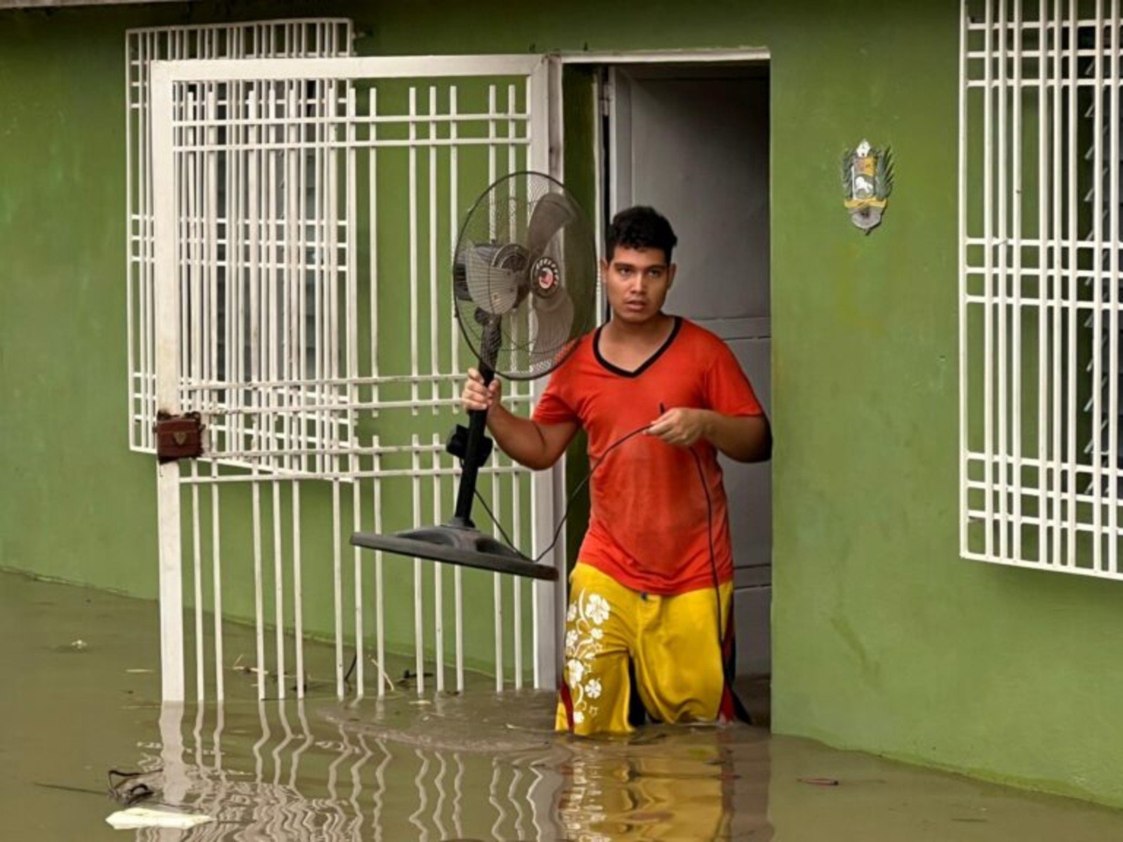 Decenas de casas quedaron inundadas en el oriente de Venezuela por las lluvias