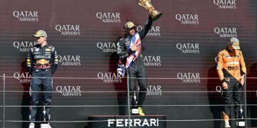 Por fin celebra con Ferrari: Hamilton ganó el Gran Premio de Barcelona